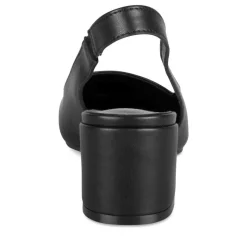 Escarpins Carré NOIR Femme Motif Uni Elastique