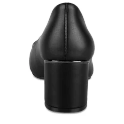 Escarpins Carré NOIR Femme Motif Uni A Enfiler