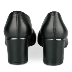 Escarpins Carré NOIR Femme Motif Uni A Enfiler