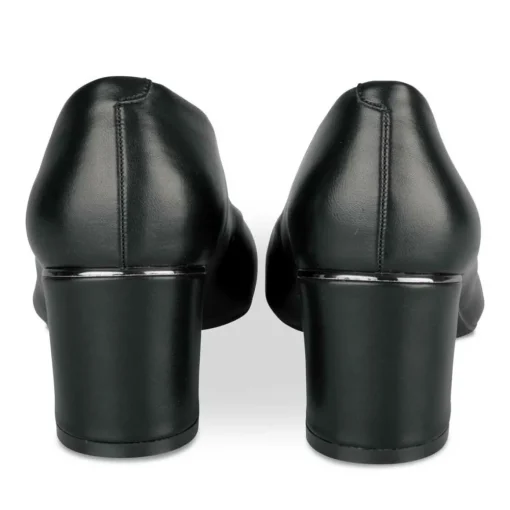 Escarpins Carré NOIR Femme Motif Uni A Enfiler