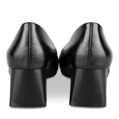 Escarpins Carré NOIR Femme Motif Vernis A Enfiler