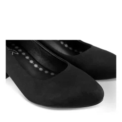 Escarpins Carré NOIR Femme Motif Uni A Enfiler