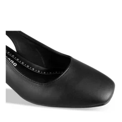 Escarpins Carré NOIR Femme Motif Uni Elastique