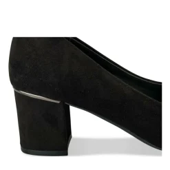 Escarpins Carré NOIR Femme Motif Uni A Enfiler