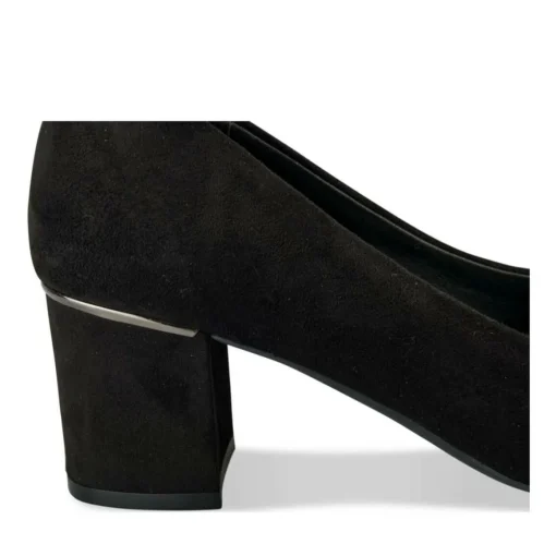 Escarpins Carré NOIR Femme Motif Uni A Enfiler