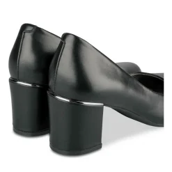 Escarpins Carré NOIR Femme Motif Uni A Enfiler