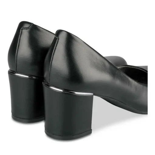 Escarpins Carré NOIR Femme Motif Uni A Enfiler
