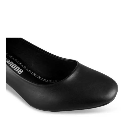 Escarpins Carré NOIR Femme Motif Uni A Enfiler