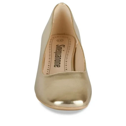Escarpins Carré OR Femme Motif Uni A Enfiler