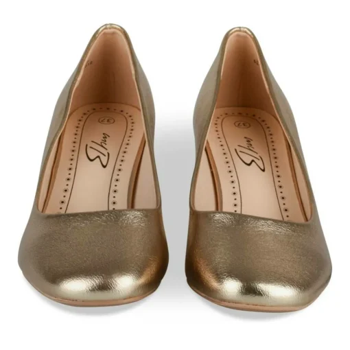 Escarpins Carré OR Femme Motif Vernis A Enfiler