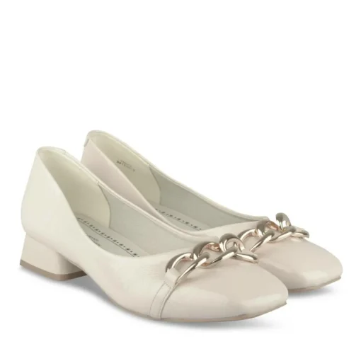 Escarpins Carré ROSE Femme Motif Chaîne A Enfiler