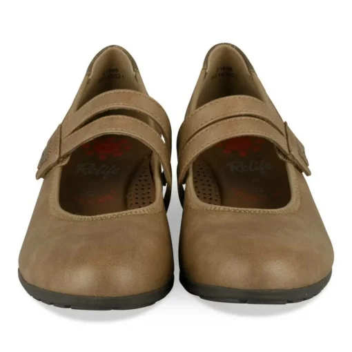 Escarpins Confort BEIGE Femme Motif Uni Scratch