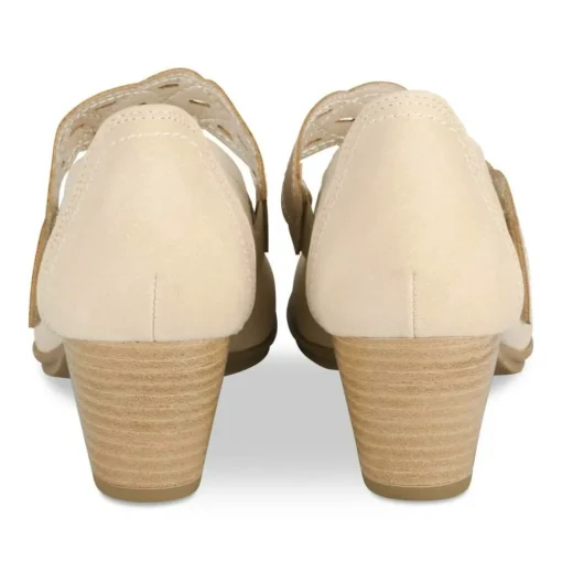 Escarpins Confort BEIGE Femme Motif Uni Scratch
