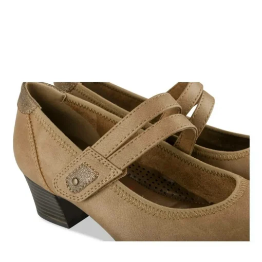 Escarpins Confort BEIGE Femme Motif Uni Scratch