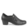 Escarpins Confort NOIR Femme Motif Uni Fermeture éclair