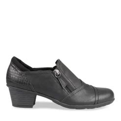 Escarpins Confort NOIR Femme Motif Uni Fermeture éclair