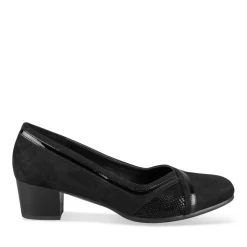 Escarpins Confort NOIR Femme Motif Uni A Enfiler