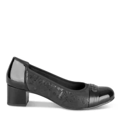 Escarpins Confort NOIR Femme Motif Uni A Enfiler
