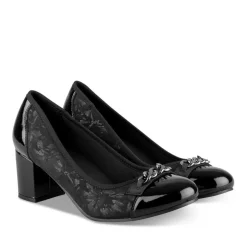 Escarpins Confort NOIR Femme Motif Uni A Enfiler