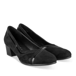 Escarpins Confort NOIR Femme Motif Uni A Enfiler