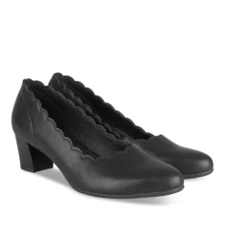 Escarpins Confort NOIR Femme Motif Uni A Enfiler