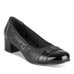 Escarpins Confort NOIR Femme Motif Uni A Enfiler