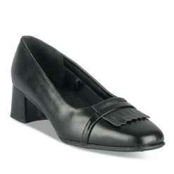 Escarpins Confort NOIR Femme Motif Uni A Enfiler