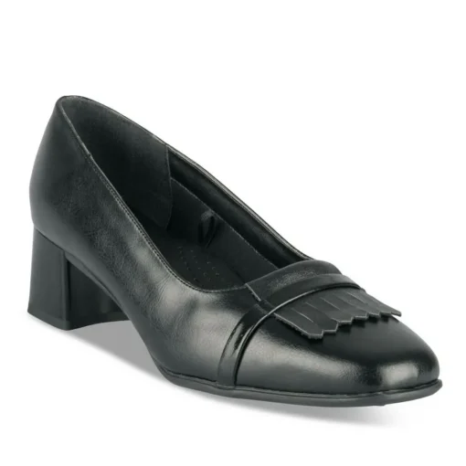 Escarpins Confort NOIR Femme Motif Uni A Enfiler