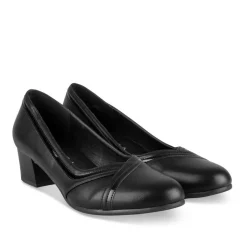 Escarpins Confort NOIR Femme Motif Uni A Enfiler