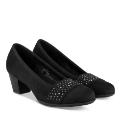 Escarpins Confort NOIR Femme Motif Uni A Enfiler