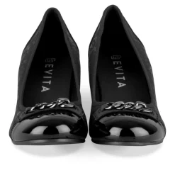 Escarpins Confort NOIR Femme Motif Uni A Enfiler