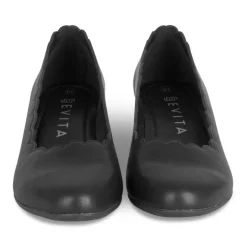Escarpins Confort NOIR Femme Motif Uni A Enfiler