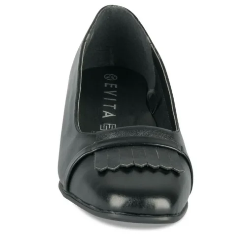 Escarpins Confort NOIR Femme Motif Uni A Enfiler