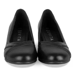 Escarpins Confort NOIR Femme Motif Uni A Enfiler