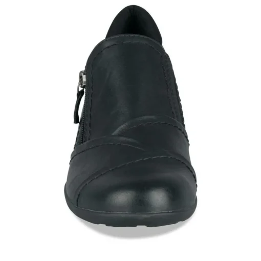 Escarpins Confort NOIR Femme Motif Uni Fermeture éclair