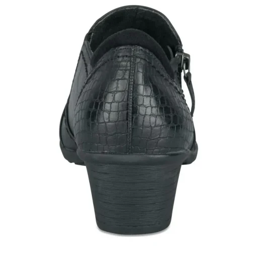 Escarpins Confort NOIR Femme Motif Uni Fermeture éclair