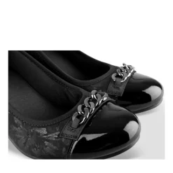 Escarpins Confort NOIR Femme Motif Uni A Enfiler