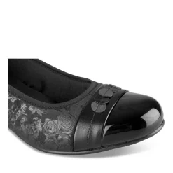 Escarpins Confort NOIR Femme Motif Uni A Enfiler
