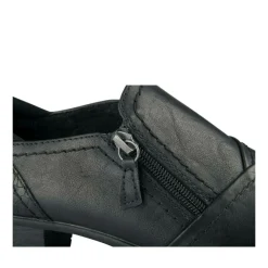 Escarpins Confort NOIR Femme Motif Uni Fermeture éclair