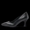 Escarpins NOIR Femme CUIR Motif Uni A Enfiler