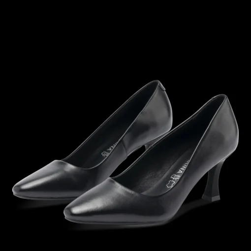 Escarpins NOIR Femme CUIR Motif Uni A Enfiler