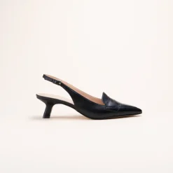 Escarpins NOIR Femme CUIR Motif Uni Boucle