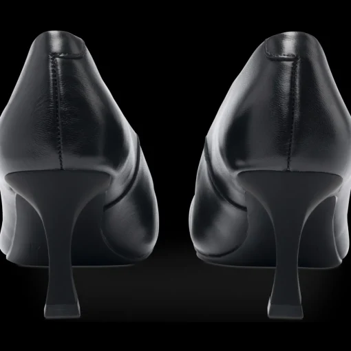 Escarpins NOIR Femme CUIR Motif Uni A Enfiler