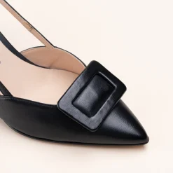 Escarpins NOIR Femme CUIR Motif Uni Boucle