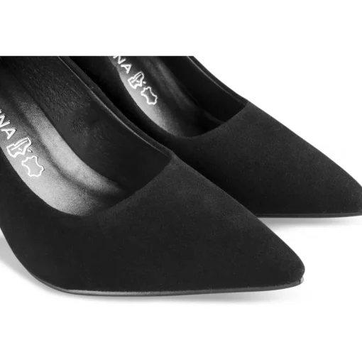 Escarpins NOIR Femme CUIR Motif Uni A Enfiler