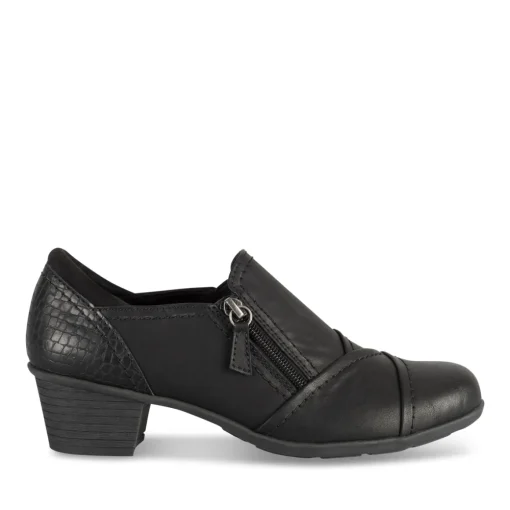 Escarpins NOIR Femme Motif Uni Fermeture éclair