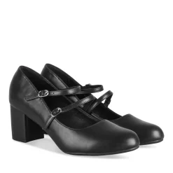 Escarpins NOIR Femme Motif Uni Boucle