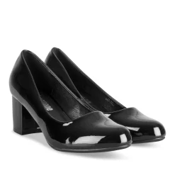 Escarpins NOIR Femme Motif Vernis A Enfiler