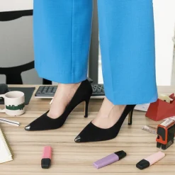 Escarpins NOIR Femme Motif Uni A Enfiler