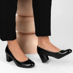 Escarpins NOIR Femme Motif Uni A Enfiler